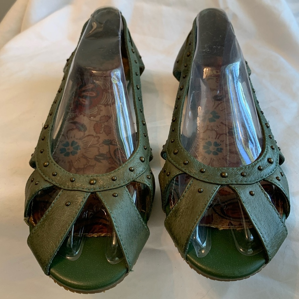 Moss green flats